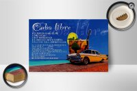 Holzschild Spruch 18x12cm Cuba Libre Rezept Rum Alkohol