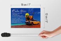 Holzschild Spruch 18x12cm Cuba Libre Rezept Rum Alkohol
