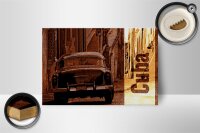 Holzschild Spruch 18x12cm Cuba Auto Oldtimer Retro