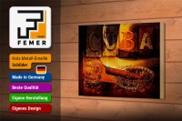 Holzschild Spruch 18x12cm Cuba Zigarre Rum Havanna