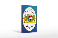 Holzschild Spruch 12x18cm Freistaat Bayern Wappen