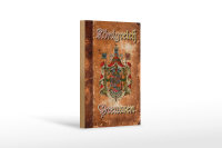 Holzschild Spruch 12x18cm Königreich Preussen Wappen