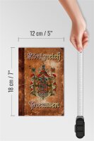 Holzschild Spruch 12x18cm Königreich Preussen Wappen