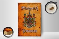Holzschild Spruch 12x18cm Königreich Preussen Wappen Wanddeko