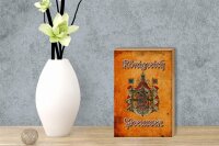 Holzschild Spruch 12x18cm Königreich Preussen Wappen Wanddeko