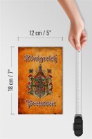 Holzschild Spruch 12x18cm Königreich Preussen Wappen Wanddeko