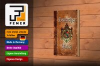 Holzschild Bayern 12x18cm Deutsches Reich Wappen