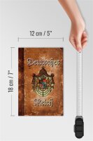Holzschild Bayern 12x18cm Deutsches Reich Wappen