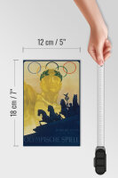 Holzschild Spruch 12x18cm Olympische Spiele Berlin 1936