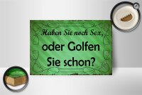 Holzschild Spruch 18x12cm Haben Sie noch Sex oder golfen