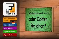 Holzschild Spruch 18x12cm Haben Sie noch Sex oder golfen