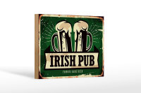 Holzschild Spruch 18x12cm Irish Pub famous dark beer Bier