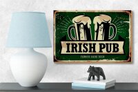 Holzschild Spruch 18x12cm Irish Pub famous dark beer Bier