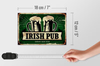 Holzschild Spruch 18x12cm Irish Pub famous dark beer Bier