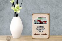 Holzschild Spruch 12x18cm Kombi Parking only Auto