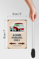 Holzschild Spruch 12x18cm Kombi Parking only Auto