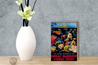Holzschild Spruch 12x18cm creat barrier coral reef