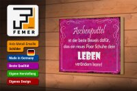 Holzschild Spruch 18x12cm Aschenputtel Schuhe ändern Leben