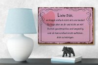 Holzschild Spruch 18x12cm liebe Diät klappt nicht mit uns