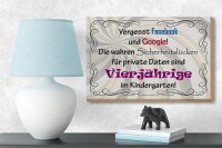 Holzschild Spruch 18x12cm vergesst facebook und google