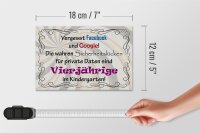 Holzschild Spruch 18x12cm vergesst facebook und google