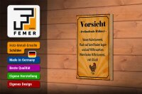 Holzschild Spruch 12x18cm Vorsicht freilaufende Hühner