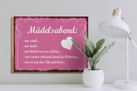 Holzschild Spruch 30x40 cm Mädelsabend eine säuft eine heult Deko Schild