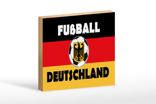 Holzschild Spruch 18x12cm Fußball Deutschland
