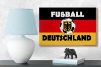 Holzschild Spruch 18x12cm Fußball Deutschland