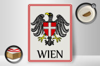 Holzschild Hinweis 30x40 cm Wien Wappen Österreich Deko Schild