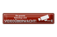 Blechschild Hinweis 46x10 cm Die gesamte Reitanlage wird...