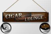 Blechschild Hinweis 46x10 cm Cigar Lounge braunes Deko...