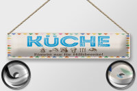 Blechschild Hinweis 46x10 cm Küche Eintritt nur...