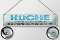 Blechschild Hinweis 46x10 cm Küche Eintritt nur...