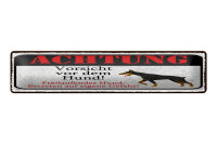 Blechschild Hinweis 46x10 cm Achtung Vorsicht vor dem...