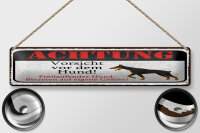 Blechschild Hinweis 46x10 cm Achtung Vorsicht vor dem...