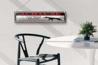 Blechschild Hinweis 46x10 cm Achtung Vorsicht vor dem Hund Deko Schild