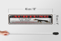 Blechschild Hinweis 46x10 cm Achtung Vorsicht vor dem Hund Deko Schild
