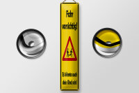 Blechschild Hinweis 46x10 cm Fahr Vorsichtig Es...