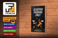 Holzschild Spruch 12x18cm Scooter parking only all others
