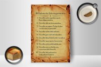 Holzschild Spruch 12x18cm 10 Gebote für Schwiegermütter