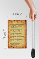 Holzschild Spruch 12x18cm 10 Gebote für Schwiegermütter