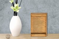 Holzschild Spruch 12x18cm das Ehegesetz ja Wort in Kraft
