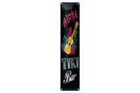Blechschild Hinweis 46x10 cm Aloha Tiki Bar Gitarre Deko...