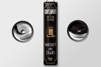 Blechschild Hinweis 46x10 cm Real men gentlemen´s...