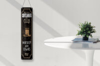 Blechschild Hinweis 46x10 cm Real men gentlemen´s elite club Deko Schild
