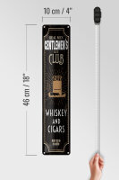 Blechschild Hinweis 46x10 cm Real men gentlemen´s elite club Deko Schild