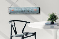 Blechschild Spruch 46x10 cm Willkommen in Pipi Kaka Land setzen und entspannen