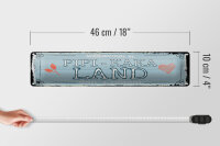 Blechschild Spruch 46x10 cm Willkommen in Pipi Kaka Land setzen und entspannen