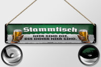 Blechschild Hinweis 46x10 cm Stammtisch Weizen Biergläser Deko Schild